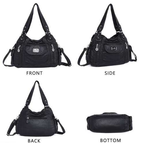  Angel Kiss Large Shoulder Bag Hobo Tote Purse for Women
| Angel Kiss Mutipocket Faux Leather Satchel Hobo Purse for Wom