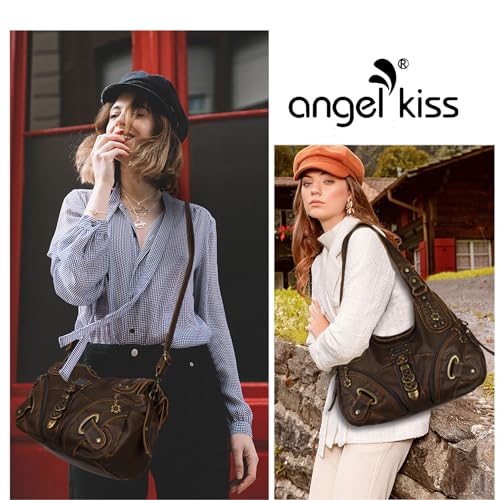  Angel Kiss Hobo Purses for Women - Large Satchel Handbag | Daily Shoulder Bags
| Angel Kiss Women Handbags - Hobo Purse